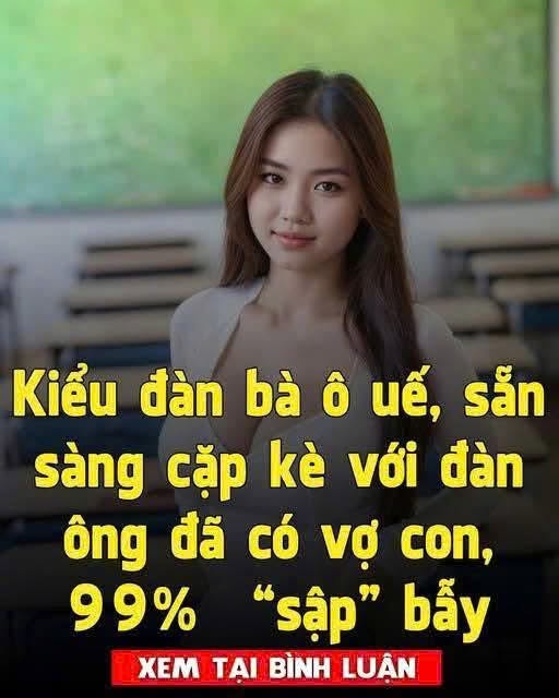 Kiểu đ:àn bà ô u:ế, sẵn sàng c:ặ:p kè với đ:àn ông đã có vợ con, 99% “s::ập” b:ẫ:y